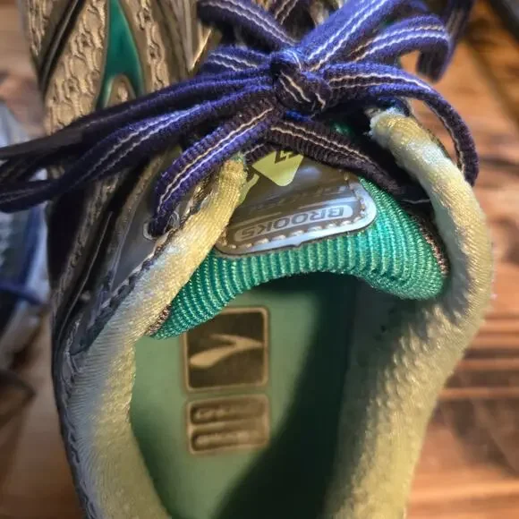 Brooks Ghost 7 'G7' Women's Running Shoes Gray/Green/Purple Size 8 Medium - Picture 11 of 12